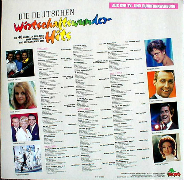Various - Die Deutschen Wirtschaftswunder-Hits (Die 40 Grössten Schlager Einer Einmaligen Und Erfolgreichen Zeit) | Dino Music (LP 1131) - 2