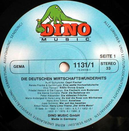 Various - Die Deutschen Wirtschaftswunder-Hits (Die 40 Grössten Schlager Einer Einmaligen Und Erfolgreichen Zeit) | Dino Music (LP 1131) - 4
