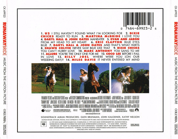 Various - Runaway Bride (Music From The Motion Picture) | Sony Music Soundtrax (CK 69923) - 2 Various - Runaway Bride (Music From The Motion Picture) | Sony Music Soundtrax (CK 69923) - 2