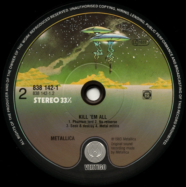 Metallica - Kill 'Em All | Vertigo (838 142-1) - 4