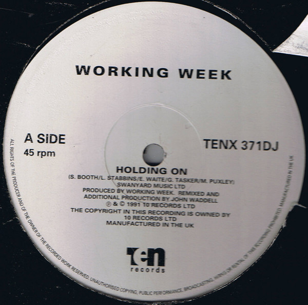 Working Week - Holding On | 10 Records (TENX 371DJ) - main