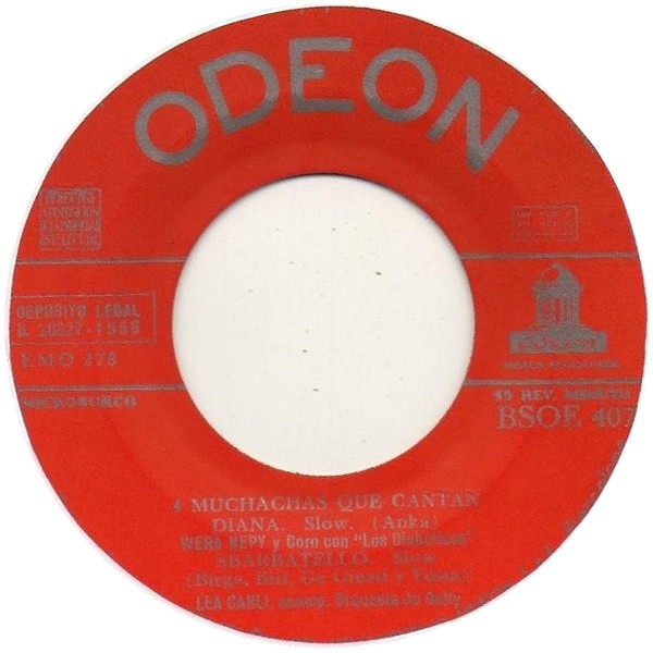 Wera Nepy / Lea Carli / Eliana Seniega / Sheila Durante - El Famoso Diana - 4 Muchachas Que Cantan | Odeon (BSOE 4.073) - 3