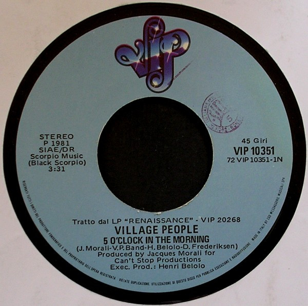 Village People - 5 O'Clock In The Morning | VIP (VIP 10351) - 3