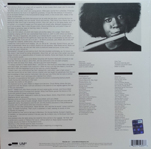 Bobbi Humphrey - Blacks And Blues | Blue Note (7752697) - 2