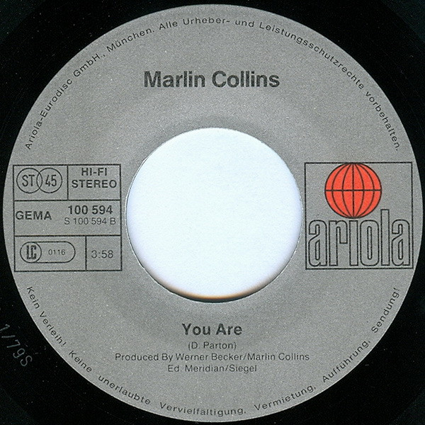 Marlin Collins - Na-Na-Na-Na-Na-Na (When They Pull The Strings) / You Are | Ariola (100 594) - 3