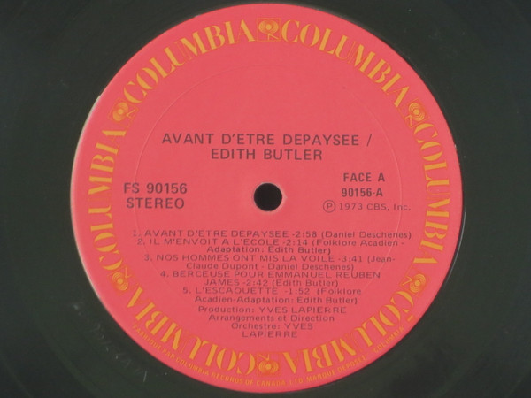 Edith Butler - Avant D'Être Dépaysée | Columbia (FS-90156) - 3 Edith Butler - Avant D'Être Dépaysée | Columbia (FS-90156) - 3