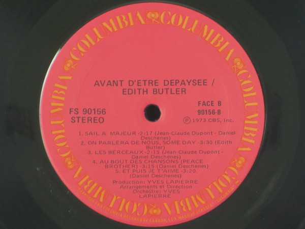 Edith Butler - Avant D'Être Dépaysée | Columbia (FS-90156) - 4 Edith Butler - Avant D'Être Dépaysée | Columbia (FS-90156) - 4