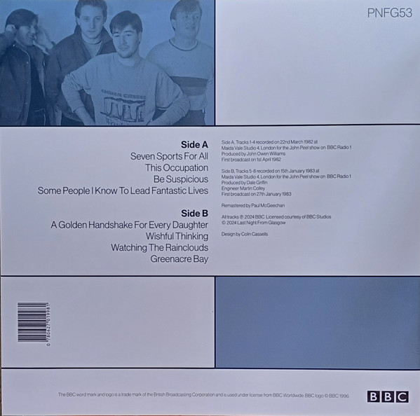 China Crisis - Last Night From Glasgow Presents BBC Sessions 1982-1983 LP - WHITE | Last Night From Glasgow (PNFG53) - 2