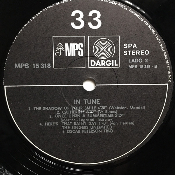 The Oscar Peterson Trio + The Singers Unlimited - In Tune | MPS Records (MPS 15318) - 4