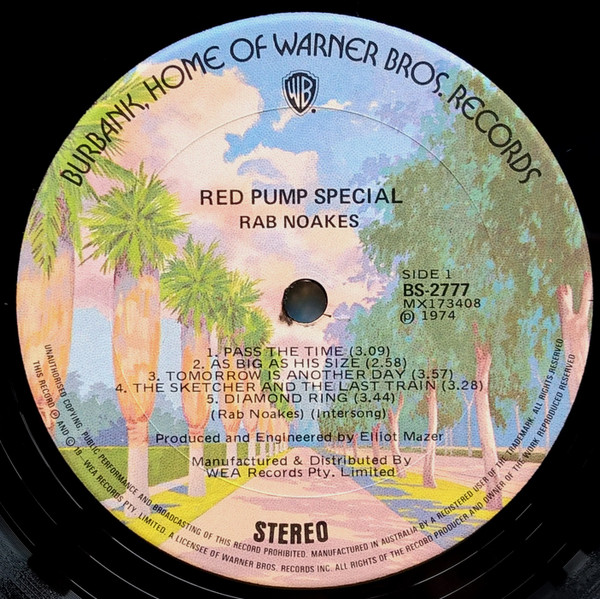 Rab Noakes - Red Pump Special | Warner Bros. Records (BS 2777) - 3 Rab Noakes - Red Pump Special | Warner Bros. Records (BS 2777) - 3