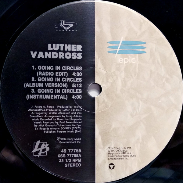 Luther Vandross - Going In Circles / Love The One You're With | Epic (49 77755) - 3 Luther Vandross - Going In Circles / Love The One You're With | Epic (49 77755) - 3