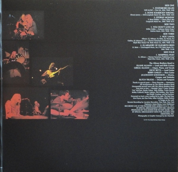 The Allman Brothers Band - The Allman Brothers Band Live At Fillmore East | Mercury (823 273-1) - 3