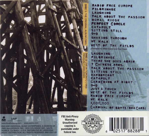 R.E.M. - Murmur CD | I.R.S. Records (B0012251-02) - 4