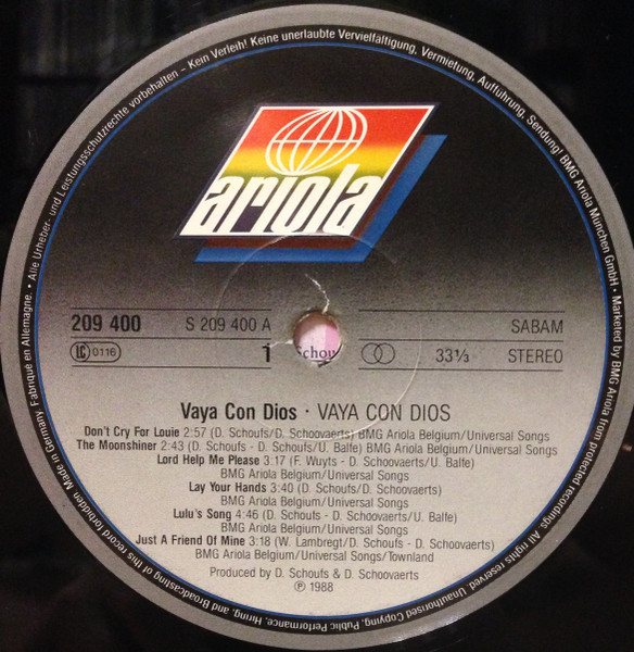 Vaya Con Dios - Vaya Con Dios | Ariola (209.400) - 3