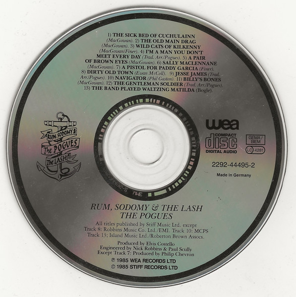 The Pogues - Rum, Sodomy & The Lash CD | WEA (2292-44495-2) - 3 The Pogues - Rum, Sodomy & The Lash CD | WEA (2292-44495-2) - 3