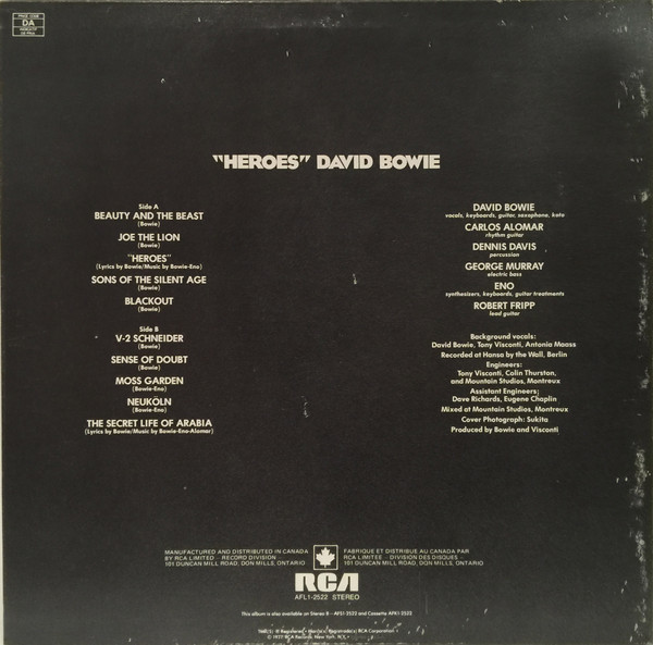 David Bowie - "Heroes" | RCA Victor (AFL1-2522) - 2 David Bowie - "Heroes" | RCA Victor (AFL1-2522) - 2