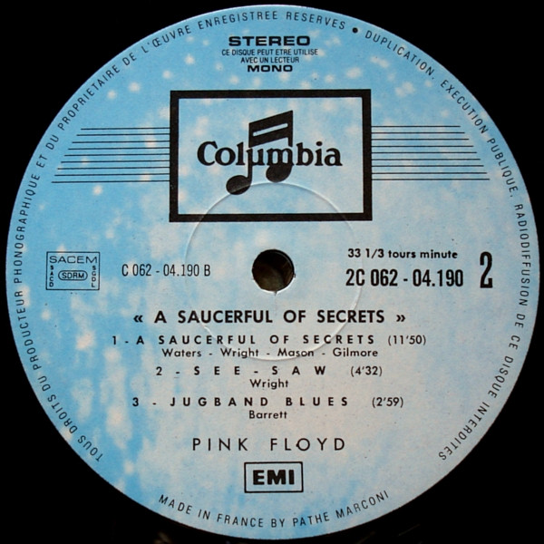 Pink Floyd - A Saucerful Of Secrets | Columbia (2 C 062-04190) - 4