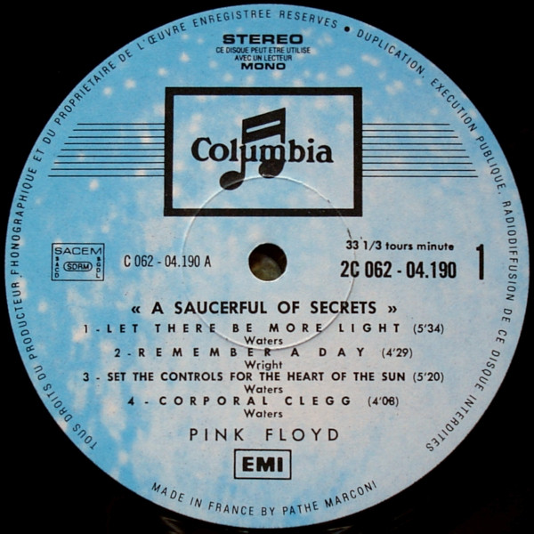Pink Floyd - A Saucerful Of Secrets | Columbia (2 C 062-04190)