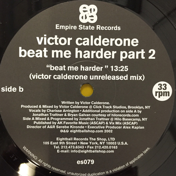 Victor Calderone - Beat Me Harder Part 2 | Empire State Records (ES 079) - 3 Victor Calderone - Beat Me Harder Part 2 | Empire State Records (ES 079) - 3