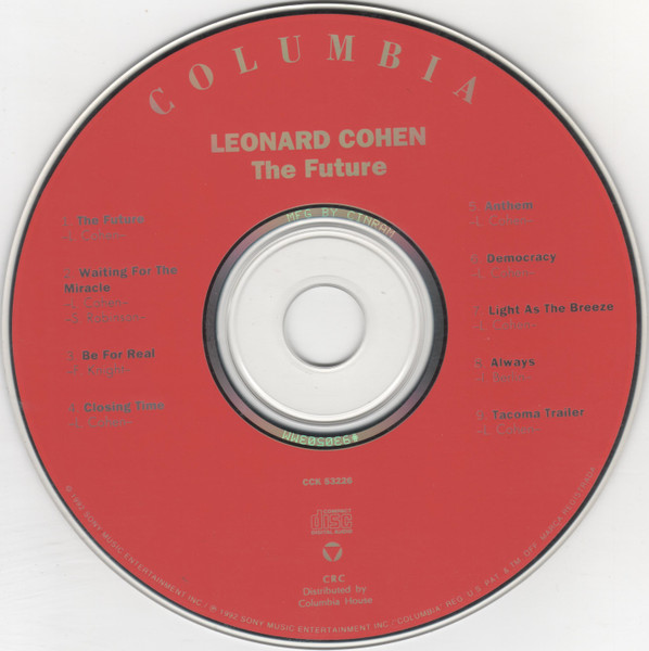 Leonard Cohen - The Future [CD] | Columbia (CCK 53226) - 3
