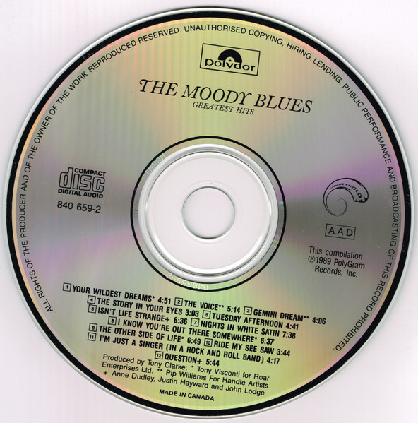 The Moody Blues - Greatest Hits | Polydor (840 659-2) - 3 The Moody Blues - Greatest Hits | Polydor (840 659-2) - 3