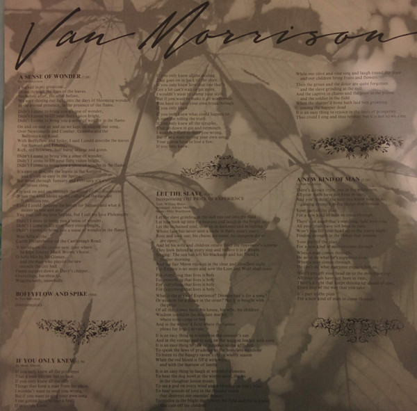 Van Morrison - A Sense Of Wonder | Mercury (822 895-1) - 3