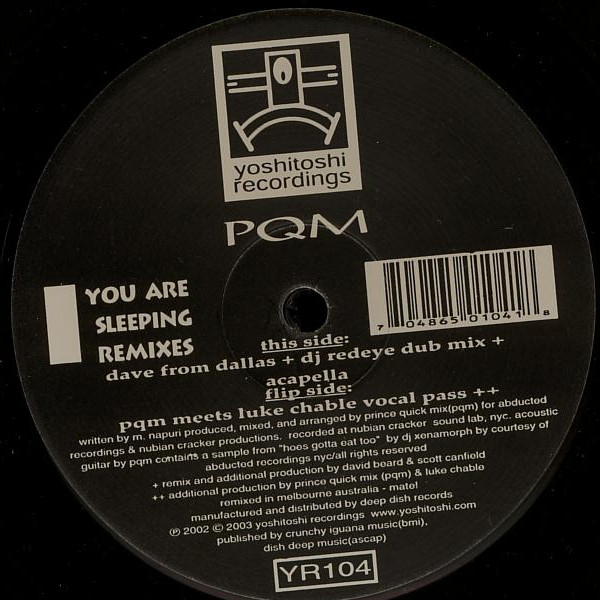 Prince Quick Mix - You Are Sleeping (Remixes) | Yoshitoshi Recordings (YR104) - 2 Prince Quick Mix - You Are Sleeping (Remixes) | Yoshitoshi Recordings (YR104) - 2