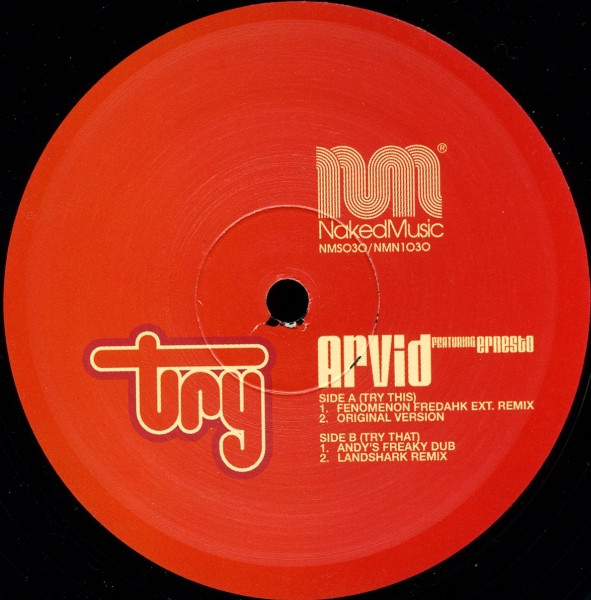 Arvid Niklasson Featuring Ernesto - Try | Naked Music Recordings (NMS030/NMN1030) - 3