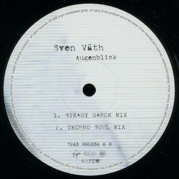 Sven Väth - Augenblick | Virgin (7243 8 953366 8) - 3 Sven Väth - Augenblick | Virgin (7243 8 953366 8) - 3
