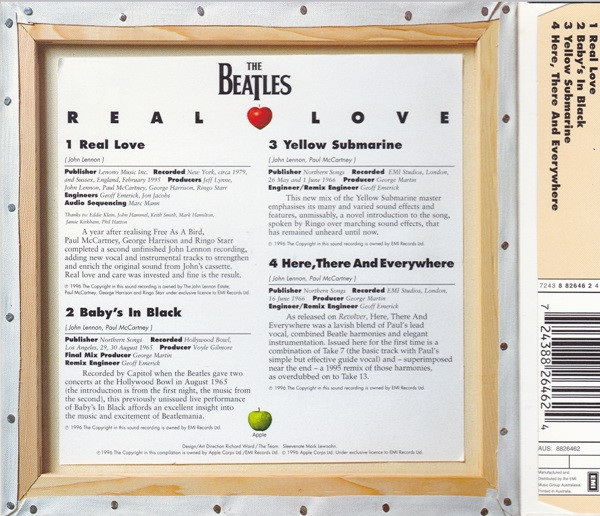 The Beatles - Real Love CD | Apple Records (7243 8 82646 2 4) - 2