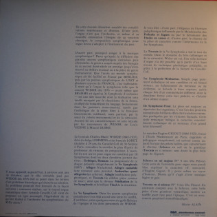 Charles-Marie Widor — Marie-Claire Alain - La Célèbre Toccata - Trois Symphonies (Extraits) | Erato (EFM 18007) - 3