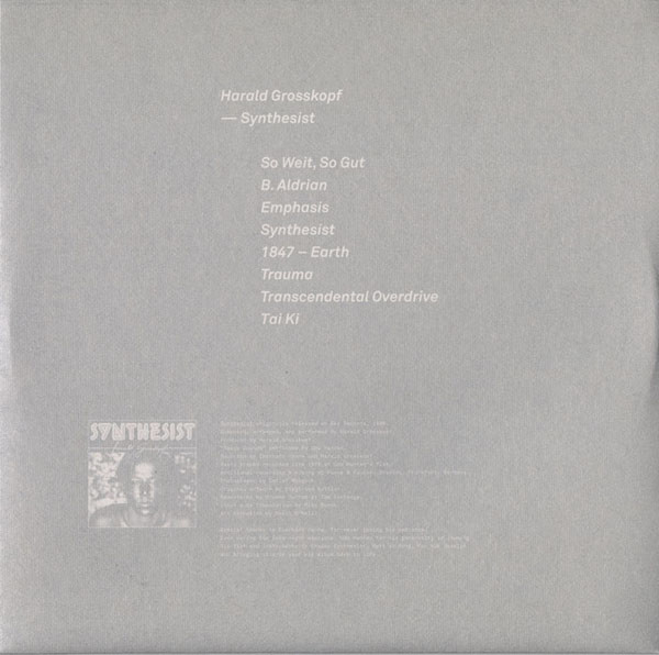 Harald Grosskopf - Synthesist / Re-Synthesist | Rvng Intl. (ReRVNG01)