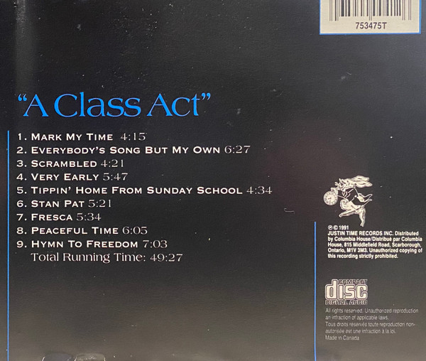 Oliver Jones Featuring Ed Thigpen And Steve Wallace - A Class Act [CD] | Justin Time (CJUSK 41) - 2