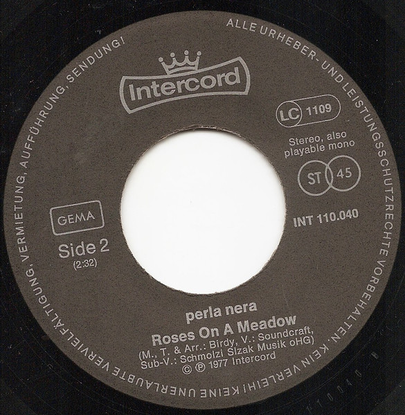Perla Nera - Malaika / Roses On A Meadow | Intercord (INT 110.040) - 3