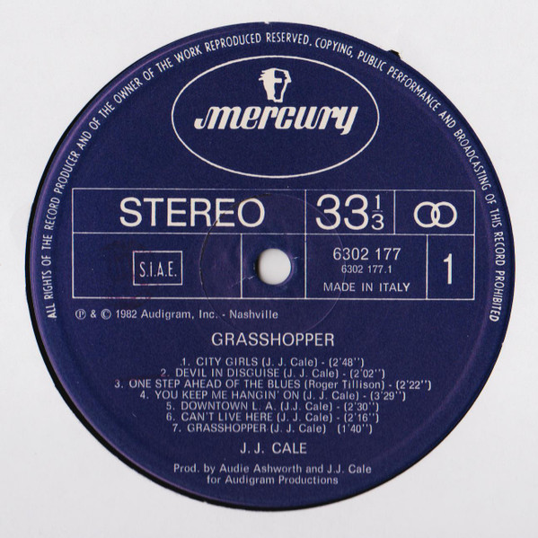 J.J. Cale - Grasshopper | Mercury (6302 177) - 3 J.J. Cale - Grasshopper | Mercury (6302 177) - 3