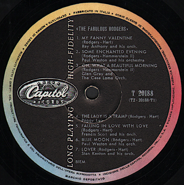 Various - The Fabulous Rodgers | Capitol Records (T 20188) - 4 Various - The Fabulous Rodgers | Capitol Records (T 20188) - 4