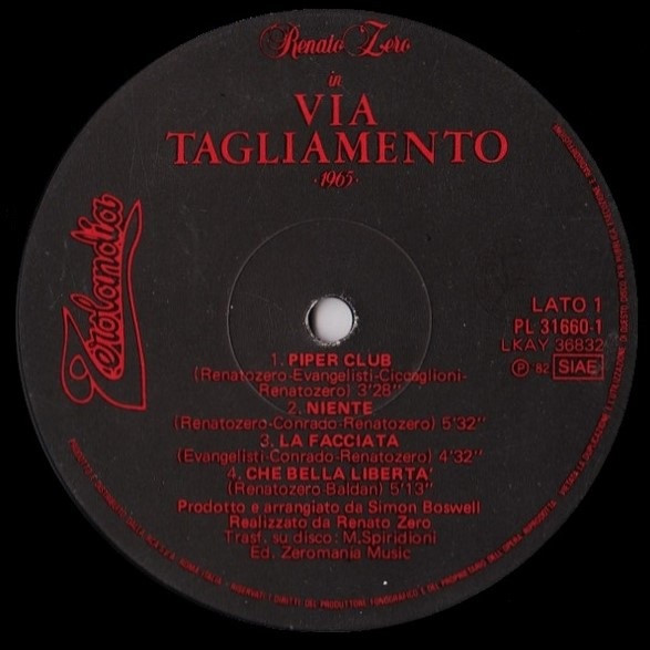 Renato Zero - Via Tagliamento 1965●1970 | Zerolandia (PL 31660) - 4