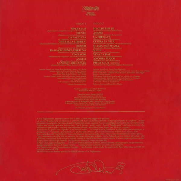 Renato Zero - Via Tagliamento 1965●1970 | Zerolandia (PL 31660) - 2