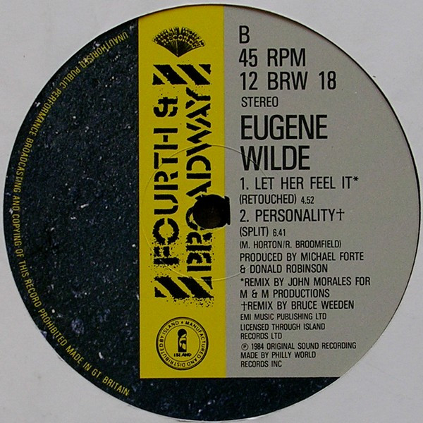 Eugene Wilde - Personality | 4th & Broadway (12 BRW 18) - 4