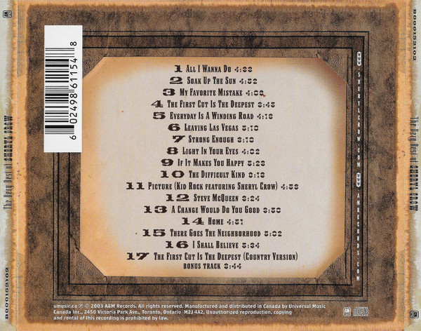 Sheryl Crow - The Very Best Of Sheryl Crow [CD] | A&M Records (B000152102) - 2