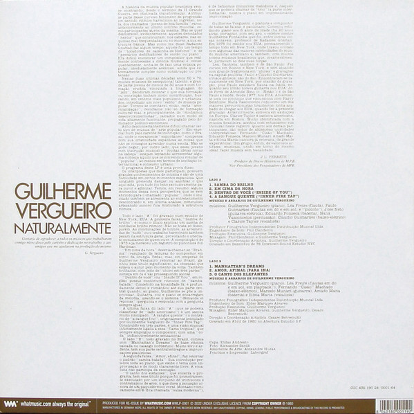 Guilherme Vergueiro - Naturalmente | Whatmusic.com (WMLP-0001) - 2 Guilherme Vergueiro - Naturalmente | Whatmusic.com (WMLP-0001) - 2