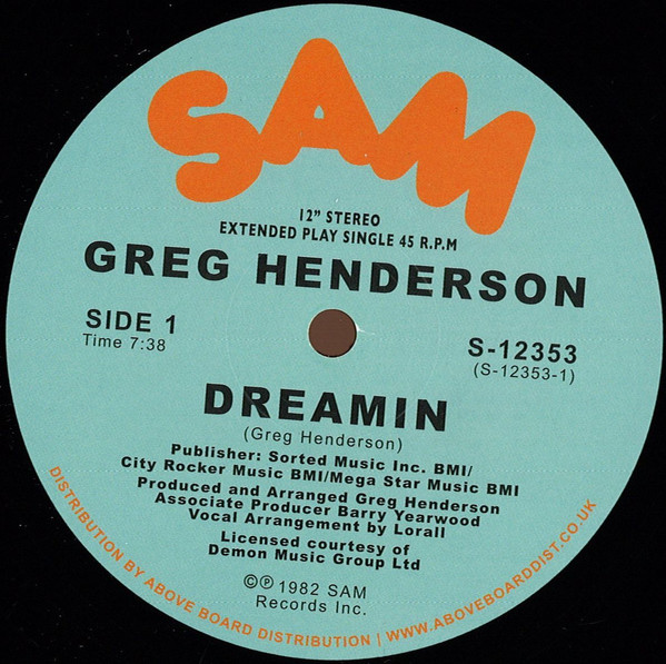 Greg Henderson - Dreamin | Sam Records (S-12353)