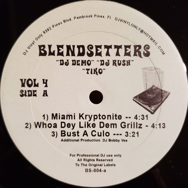 DJ Demo , DJ Rush , &  Tiko - Blendsetters Vol 4 | DJ Vinyl Only (BS004)