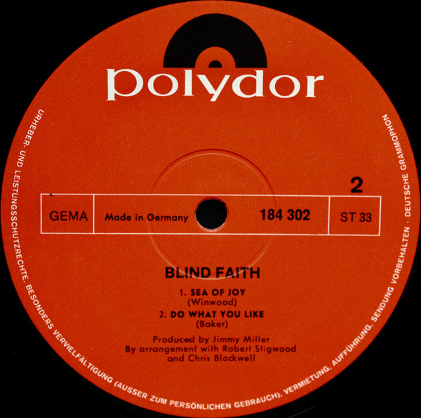 Blind Faith - Blind Faith | Polydor (184 302) - 4 Blind Faith - Blind Faith | Polydor (184 302) - 4