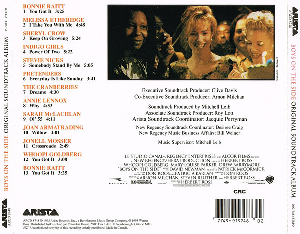 Various - Boys On The Side (Original Soundtrack Album) | Arista (ARCD 8748) - 2
