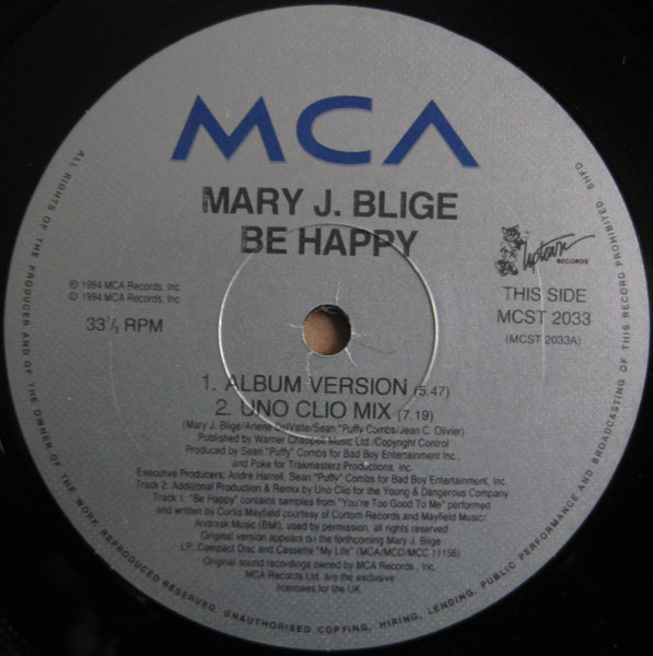 Mary J. Blige - Be Happy | MCA Records (MCST 2033) - 3