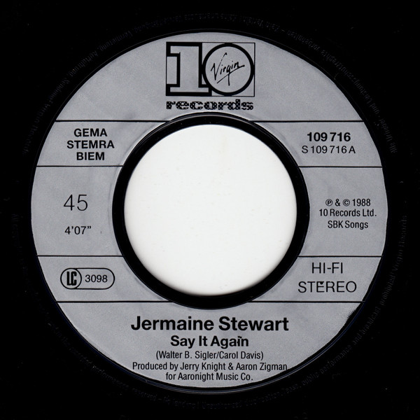 Jermaine Stewart - Say It Again | 10 Records (109 716) - 3 Jermaine Stewart - Say It Again | 10 Records (109 716) - 3