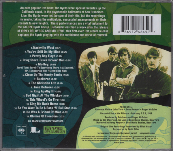 The Byrds - Live At The Fillmore - February 1969 CD | Columbia (CK 65910) - 2