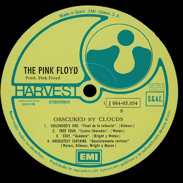 Pink Floyd - Obscured By Clouds | Harvest (1 J 064-05.054) - 4