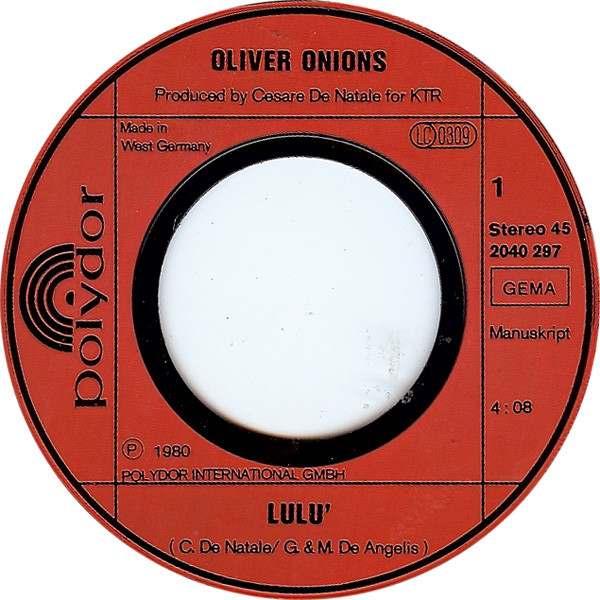 Oliver Onions - Lulu' | Polydor (2040 297) - 3
